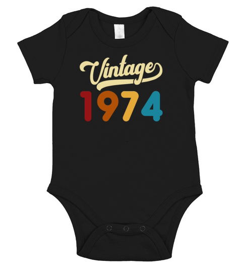 Vintage 1974 Limited Edition 47th Birthday Gift Short Sleeve Baby One-Piece