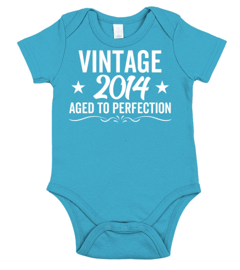 Vintage 2014 Aged To Perfection Short Sleeve Baby One-Piece