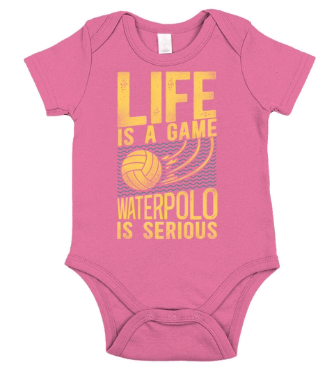 Water Polo Vintage Life Is A Game Short Sleeve Baby One-Piece