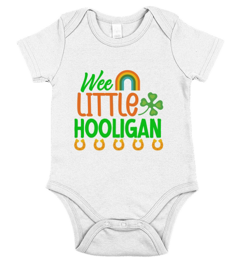 Wee Little Hooligan St Patricks Day Short Sleeve Baby One-Piece
