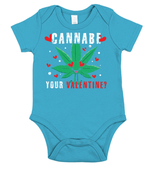 Weed Funny Adult Valentines Joke Hearts Valentines Short Sleeve Baby One-Piece