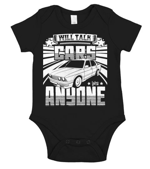 Will Talk Cars With Anyone - funny saying Short Sleeve Baby One-Piece