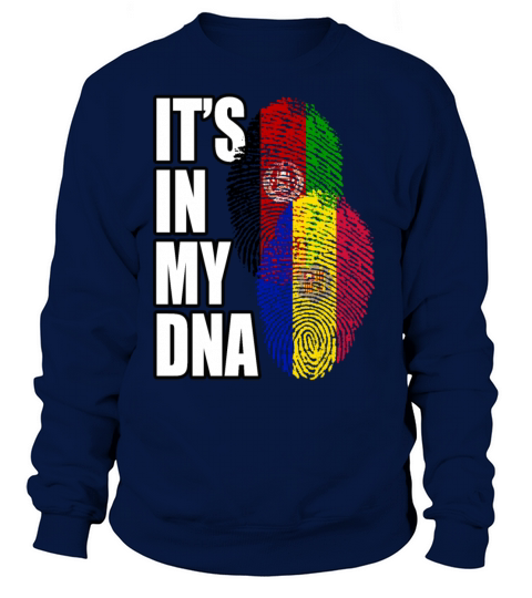 Andorran And Afghanistan Mix Heritage DNA Flag Sweatshirt Unisex