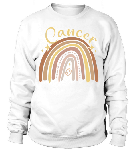 Cancer Zodiac Bohemian Boho Rainbow 70s Vintage Ae Sweatshirt Unisex