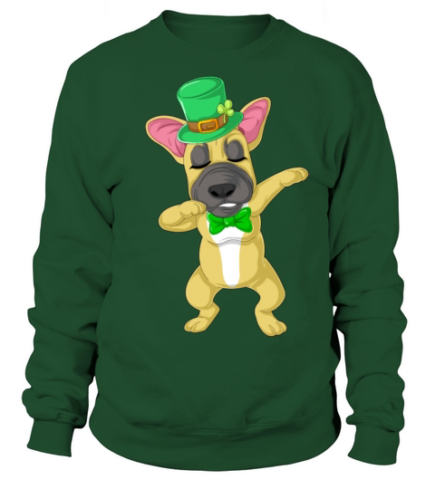 dabbing french bulldog st patricks day Sweatshirt Unisex