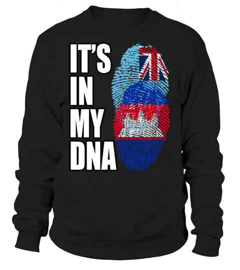 Fijian And Cambodian Mix Heritage DNA Flag Sweatshirt Unisex