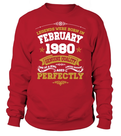 Vintage Aged To Perfection Ferbuary 1980 Sweatshirt Unisex