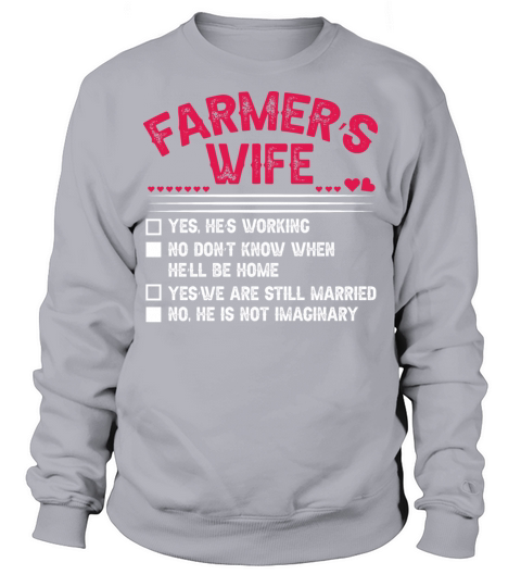 Womens Farmer s Wife Checklist funny saying gift Sweatshirt Unisex