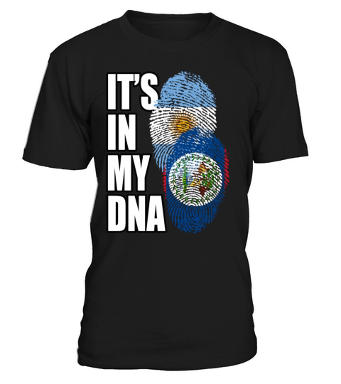 Belizean And Argentinian Mix Heritage DNA Flag T-Shirt Unisex