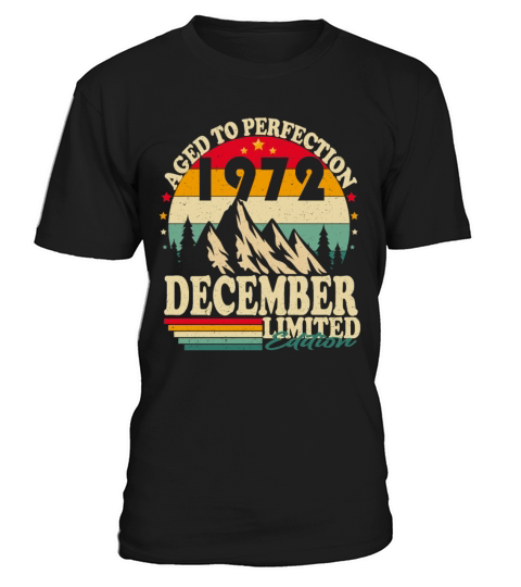 December 1972 Vintage Retro Birthday T-Shirt Unisex