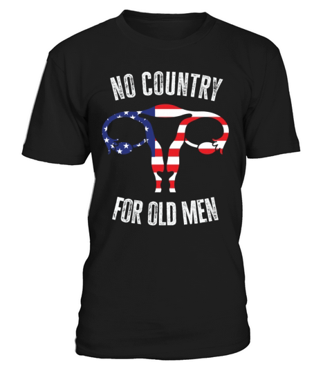 No Country For Old Men Floral Uterus Feminist T-Shirt Unisex