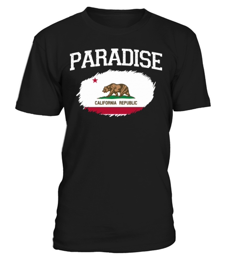 Paradise Ca California Flag Vintage Usa Sports Men T-Shirt Unisex