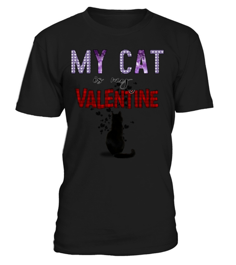 Romantic Valentine Cat With Colorful Quote T-Shirt Unisex