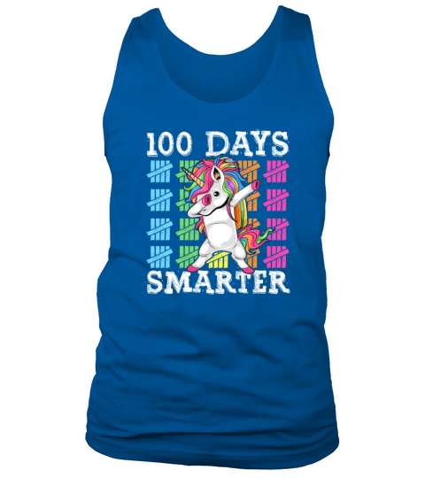 100 Days Of School Dabbing Unicorn Smarter Tank Top Unisex