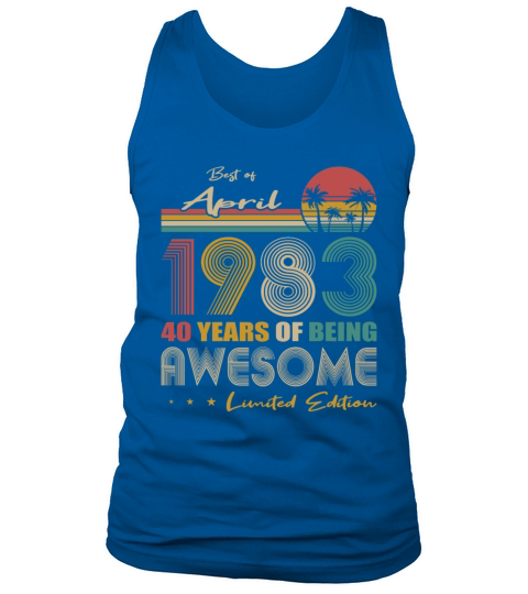 40th birthday vintage april 1983 40 years Tank Top Unisex