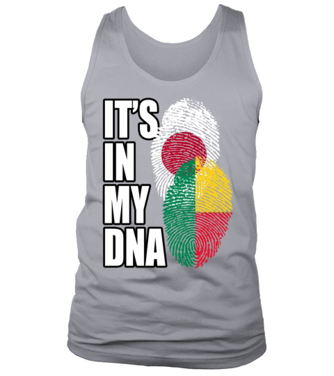 Beninese And Japanese Mix Heritage DNA Flag Tank Top Unisex