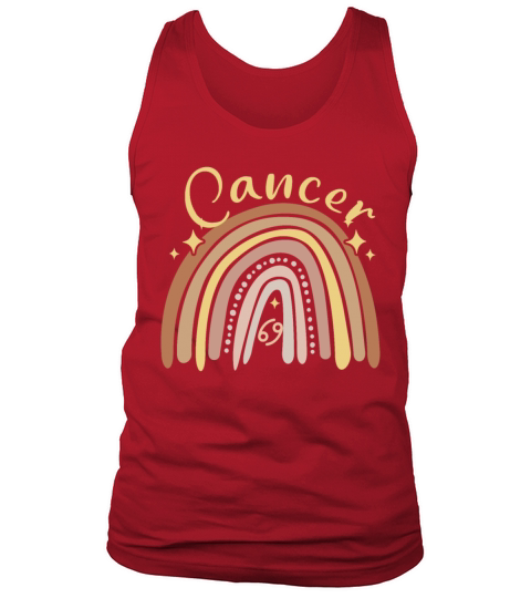 Cancer Zodiac Bohemian Boho Rainbow 70s Vintage Ae Tank Top Unisex