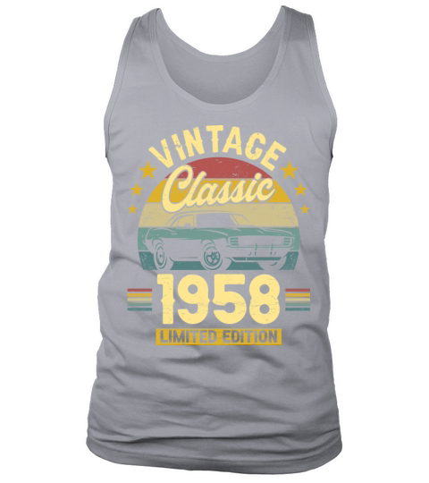 Classic 1958 65 Years Old Vintage 65th Birthday Tank Top Unisex