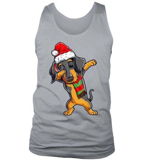 Dabbing Dachshund Santa Christmas Gifts Kids Boys Tank Top Unisex