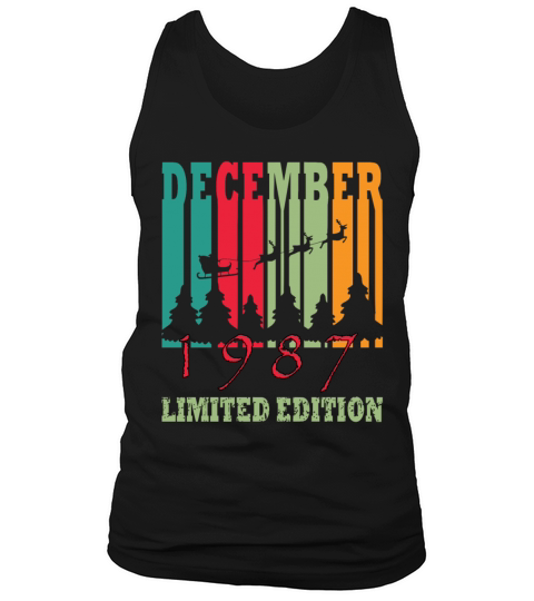December 1987 birthday greeting retro design Tank Top Unisex