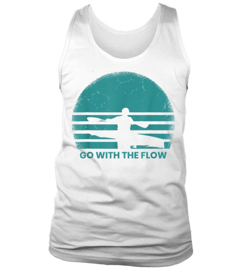 Kayaking Retro Vintage Sunset River Kayak Kayaker Tank Top Unisex