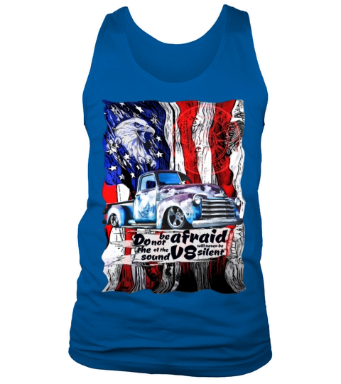 Legendary Chevy V8 Pickup Truck eagle and Flag Tank Top Unisex