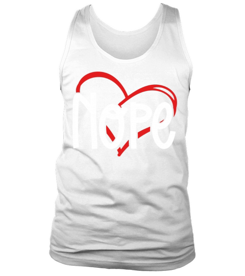 Nope Anti-Valentine Heart Tank Top Unisex