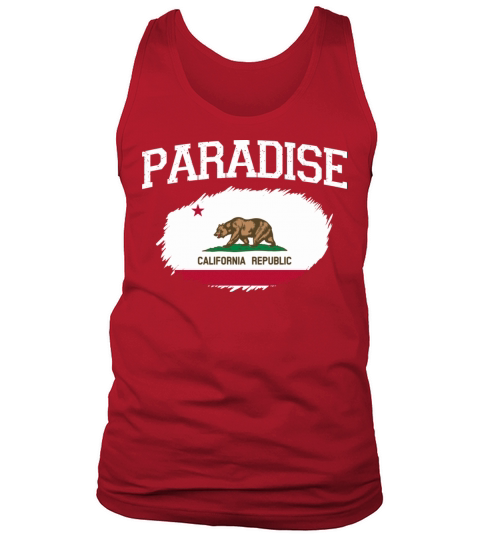 Paradise Ca California Flag Vintage Usa Sports Men Tank Top Unisex