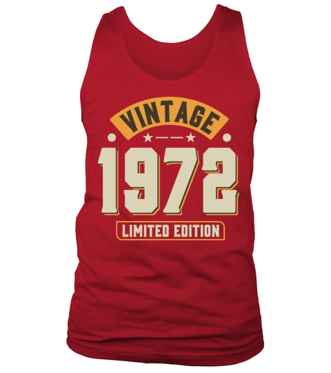 Vintage 1972 50th Birthday Fiftieth Gift Tank Top Unisex