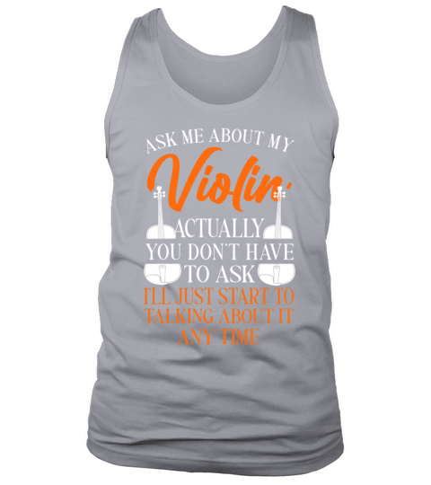 Violin Violinist Vintage Ask Me Tank Top Unisex