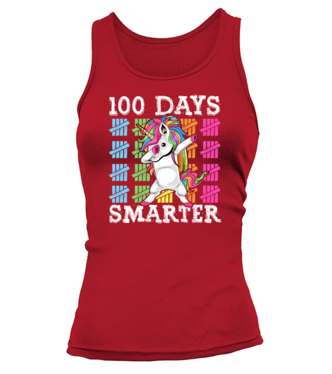 100 Days Of School Dabbing Unicorn Smarter Tank top Woman