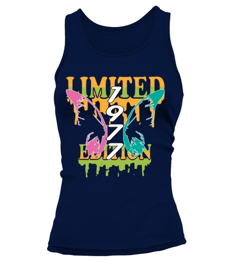 1977 Born Limited Edition Butterfly Gift Tank top Woman