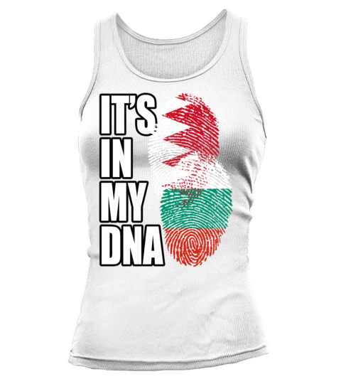 Bulgarian And Bahraini Mix Heritage DNA Flag Tank top Woman