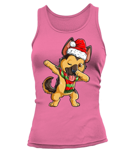 Dabbing German Shepherd Santa Christmas Gifts Kids Tank top Woman