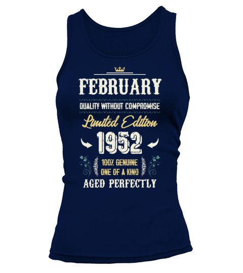 February 1952 Vintage Birthday Present Tank top Woman
