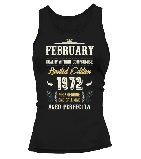 February 1972 Vintage Birthday Present Tank top Woman