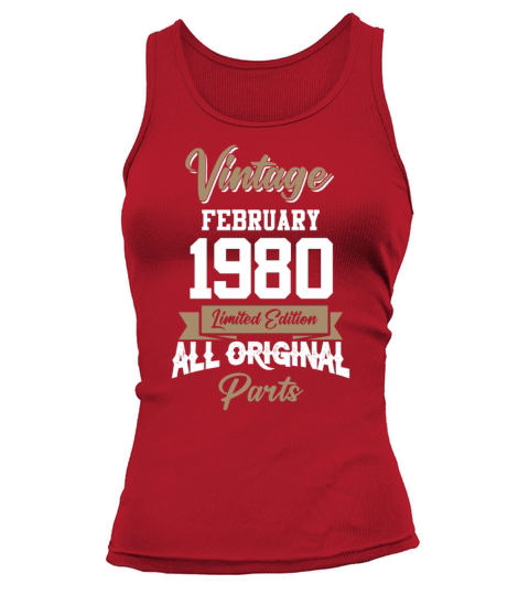 February 1980 Vintage Birthday Present Tank top Woman