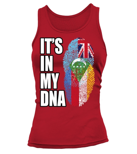 Fijian And Comoran Mix Heritage DNA Flag Tank top Woman