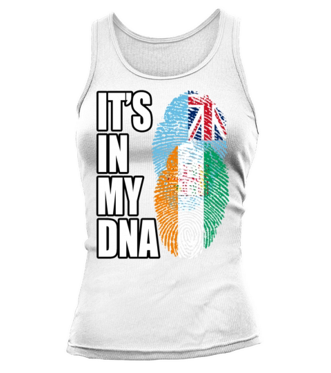 Fijian And Ivorian Mix Heritage DNA Flag Tank top Woman
