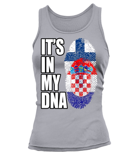 Finland And Croatian Mix Heritage DNA Flag Tank top Woman