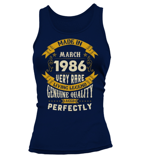 March 1986 Vintage Birthday Present Tank top Woman