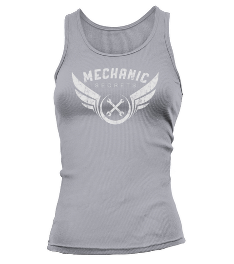 Mechanic Secrets White Distressed Logo Tank top Woman