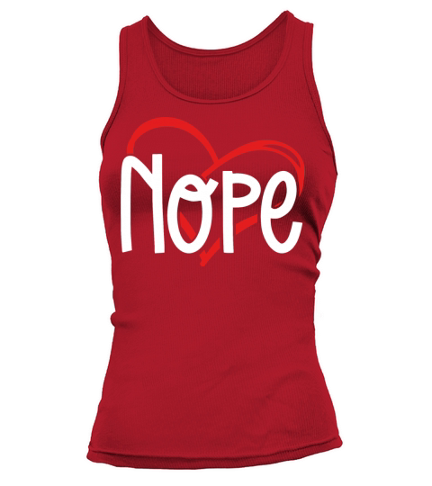 Nope Anti-Valentine Heart Tank top Woman