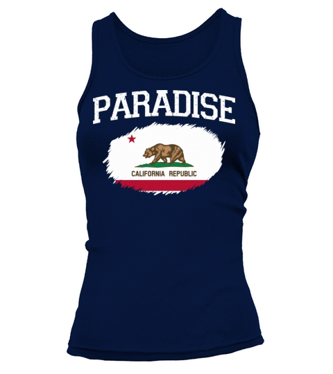 Paradise Ca California Flag Vintage Usa Sports Men Tank top Woman
