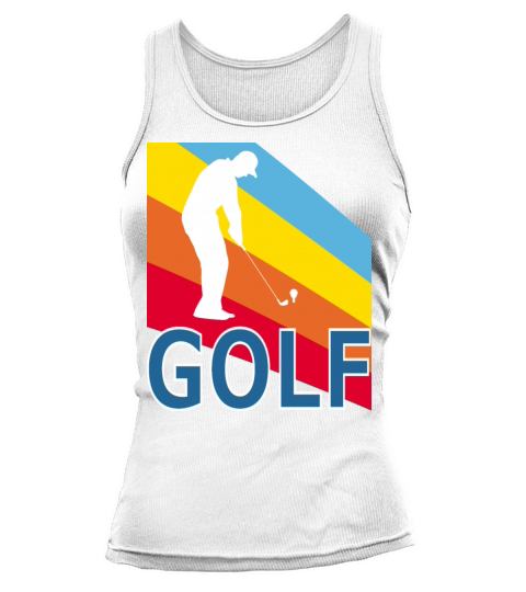 Retro Vintage Style Golf Player Sports Game Tank top Woman