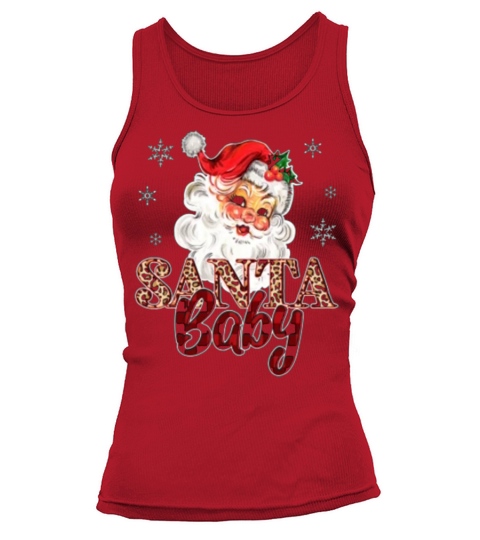 Vintage Santa Leopard Plaid Tank top Woman