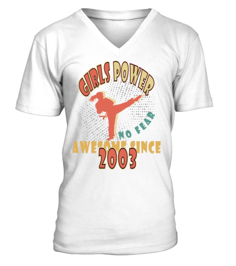 2003 vinatge Girls Power Birthday V-Neck T-shirt