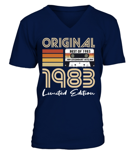 40th birthday vintage 1983 original 1983 V-Neck T-shirt