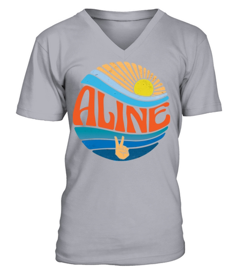 Aline Shirt Vintage Sunset Aline Groovy Tie Dye V-Neck T-shirt