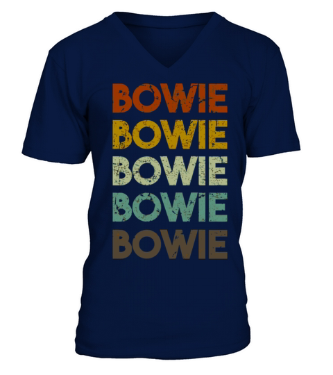 Bowie Maryland Retro Vintage V-Neck T-shirt